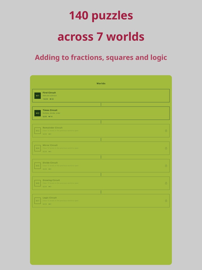 Math Gates iPad screenshot