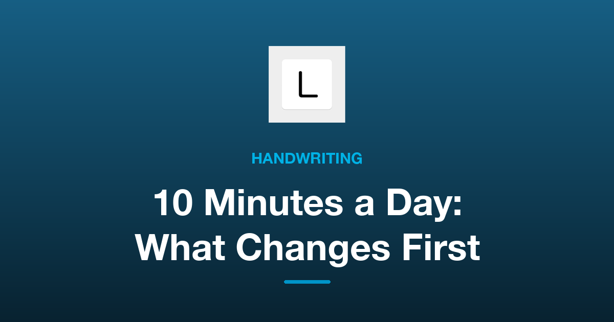 Neater Japanese Handwriting in 10 Minutes a Day: What Changes First