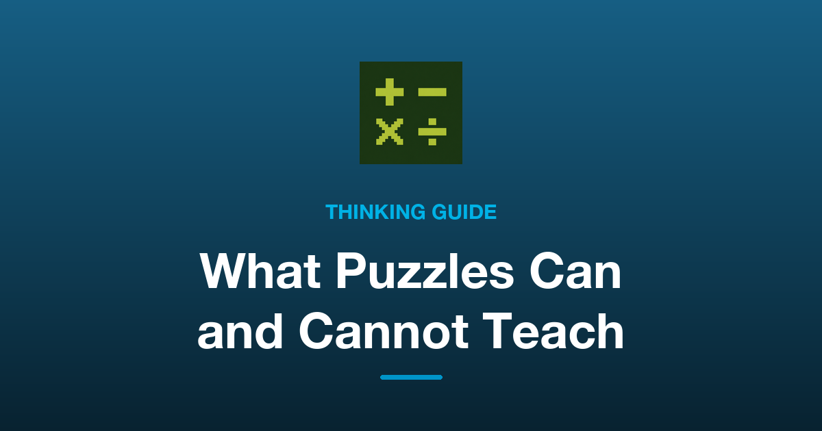 What Is Computational Thinking, and What Can Puzzles Teach?