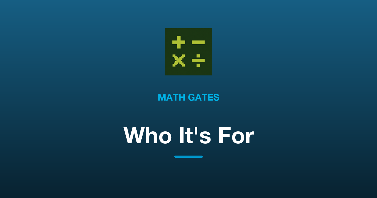 Who Is Math Gates For?